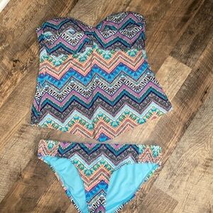 Reduced! Liz Claiborne Tankini Swimsuit set  - Size 12